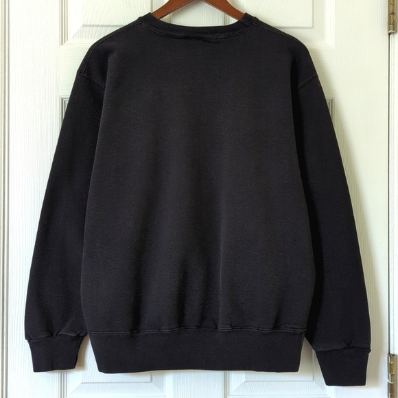Champion 80's Vintage Logo Embroidered Pullover Crewneck Sweatshirt Black XL - Picture 11 of 12